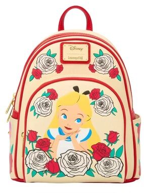 NWT Loungefly Disney Alice in Wonderland Color Changing Roses Mini Backpack